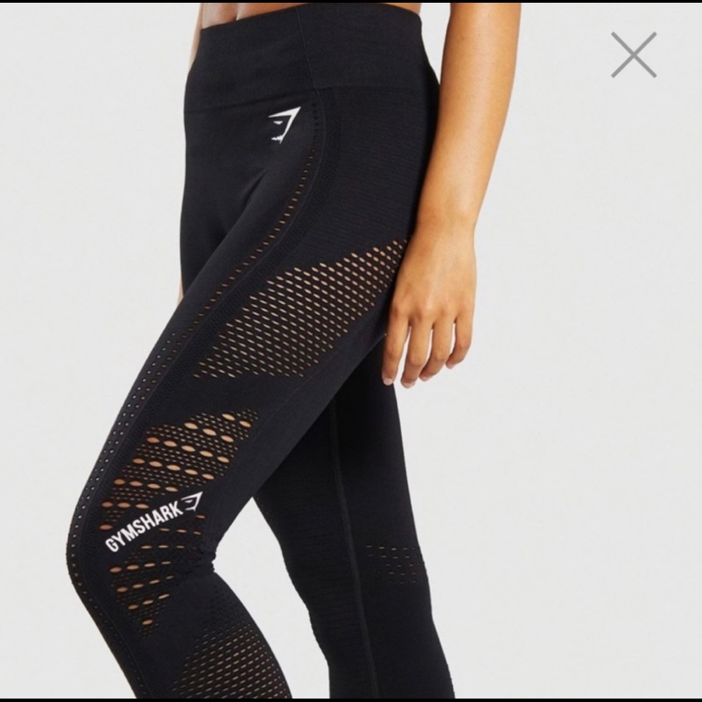 Gymshark Flawless Knit Black Tights